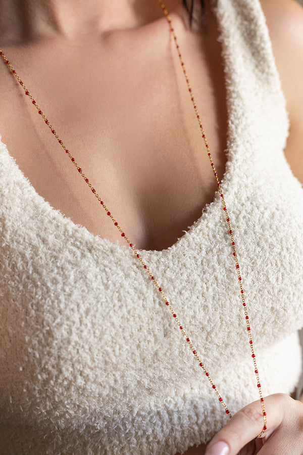 Rosario Necklace Red - ELINART