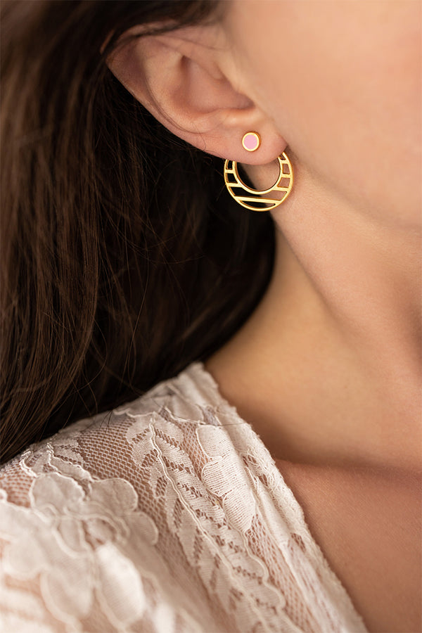 Deonisia Ear Jackets Rozy - Elinart