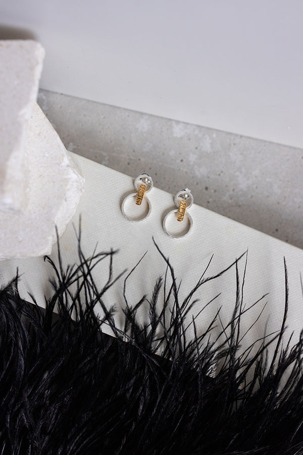 σκουλαρικια-διχρωμα-925