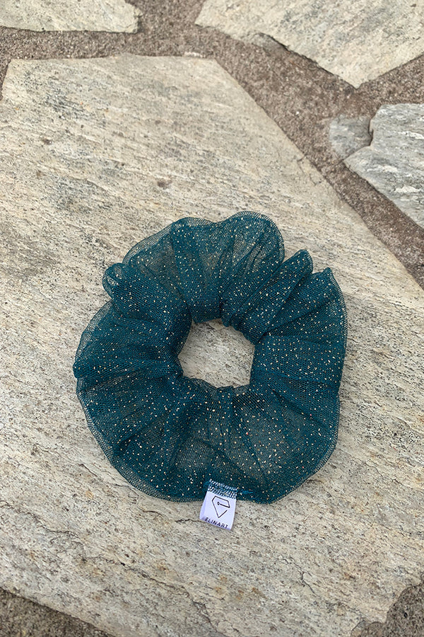 χειροποιητο-scrunchie-πετρολ