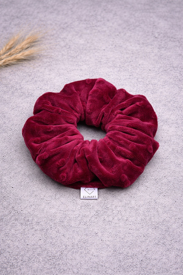 χειροποιητο-scrunchie-μπορντω