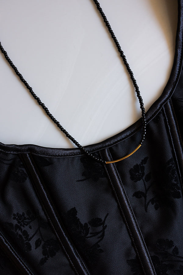 Shiny Black Necklace - ELINART