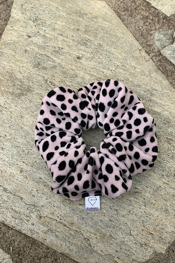 χειροποίητο-scrunchie-πουά