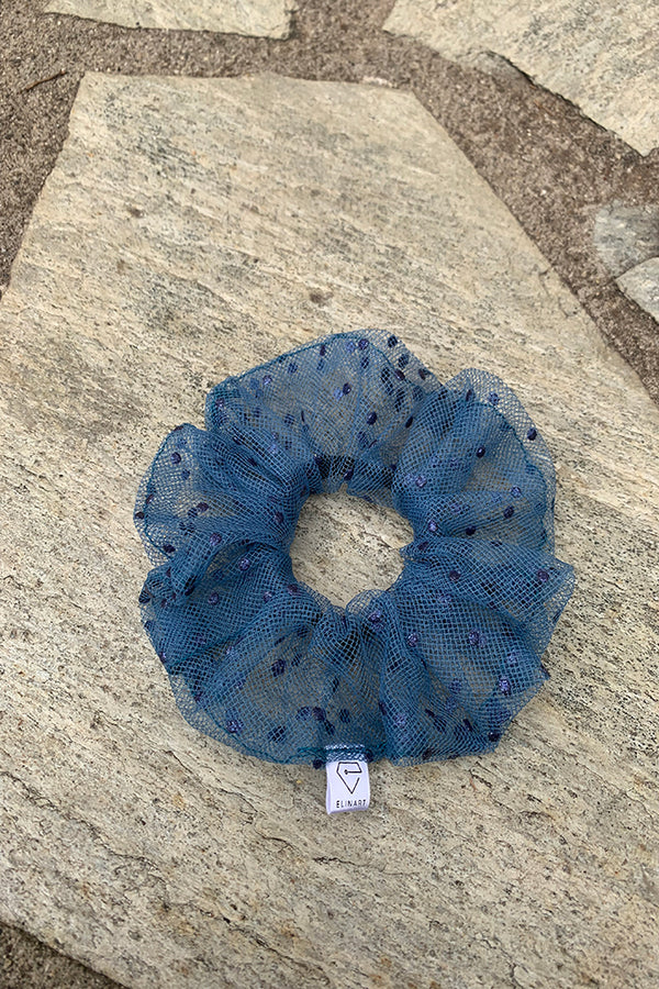 χειροποίητο-scrunchie-μπλε