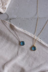 Round Sea Blue Necklace 925° - Elinart