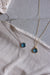 Round Sea Blue Necklace 925° - Elinart