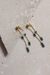 double-earrings-μαλαχιτης