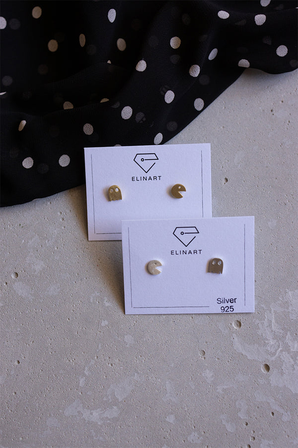 Pac-Man Earrings 925° - Elinart