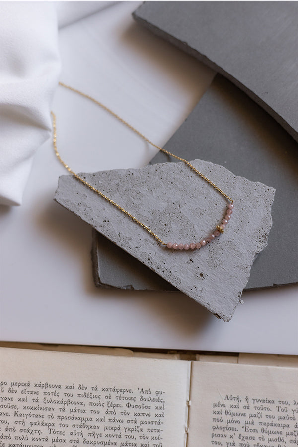 ροδοχρωσιτης-κολιε-ασημι925