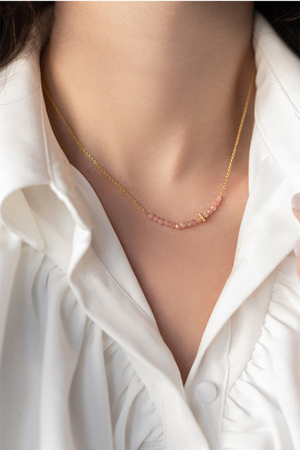 ροδοχρωσιτης-κολιε-ασημι925