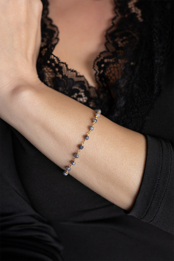 Rosario Necklace Sapphire 925° - Elinart