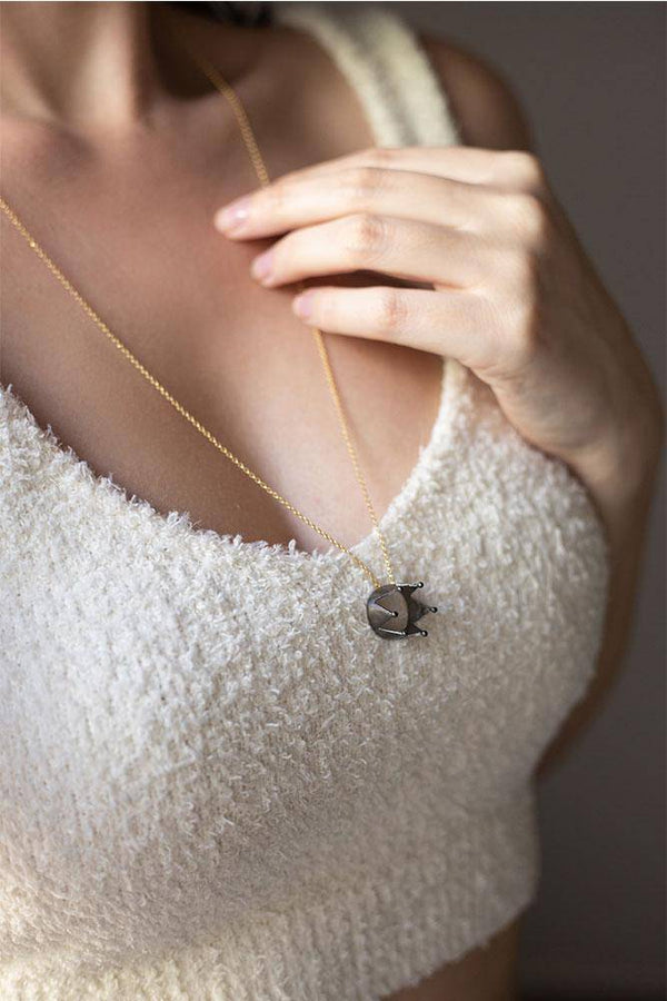 Black Crown Necklace 925° - Elinart