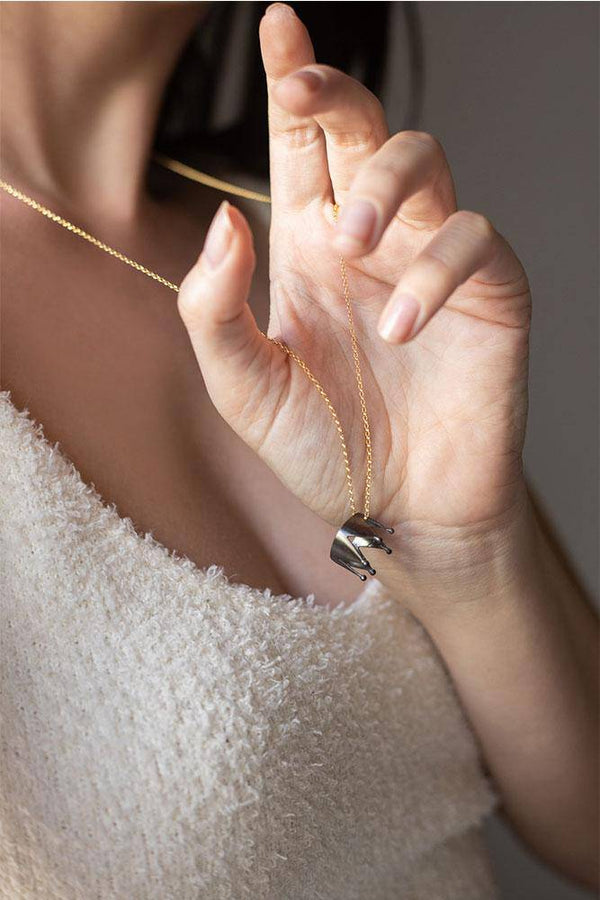 Black Crown Necklace 925° - Elinart