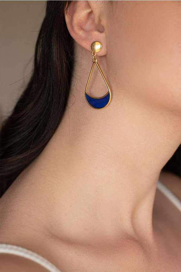 Blue Vitraux Earrings - Elinart