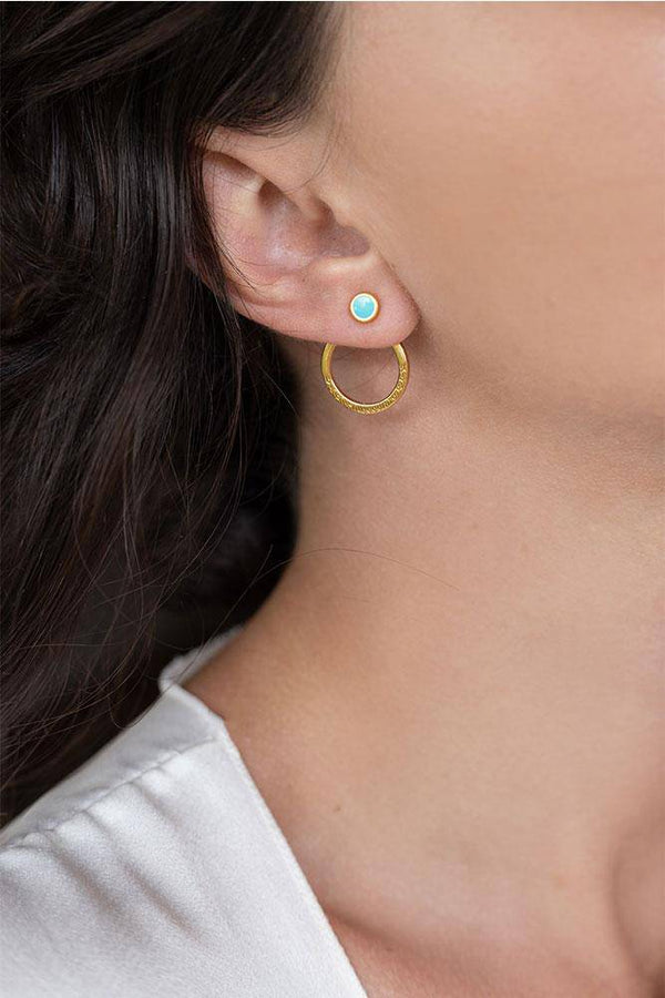 Circle Ear Jackets Aqua - Elinart