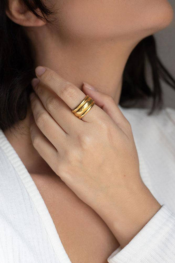 Estella Stripes Ring - Elinart