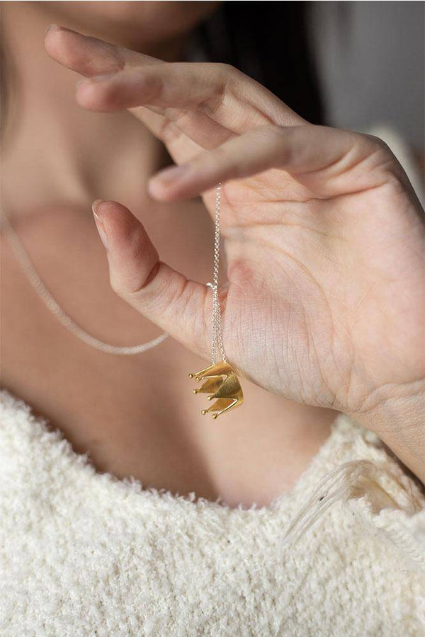 Gold Crown Necklace 925° - Elinart