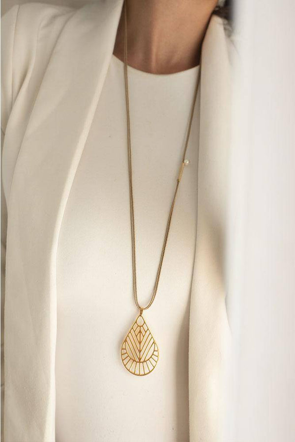 Gold Drop Boho Necklace - Elinart