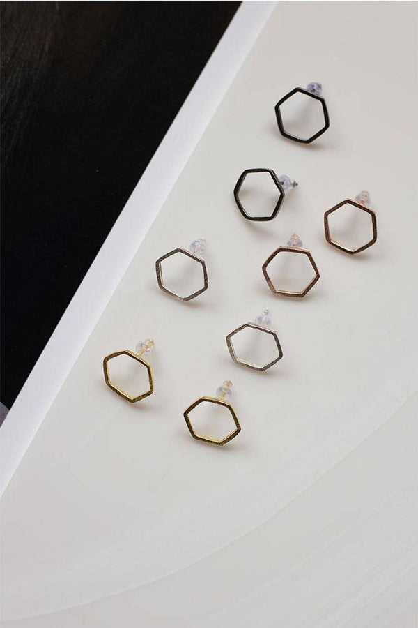 Hexagon Earrings 925° - Elinart