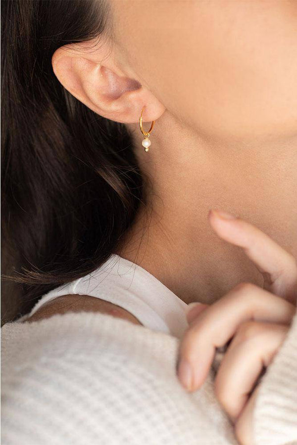 Mini Pearl Hoops 925° - Elinart