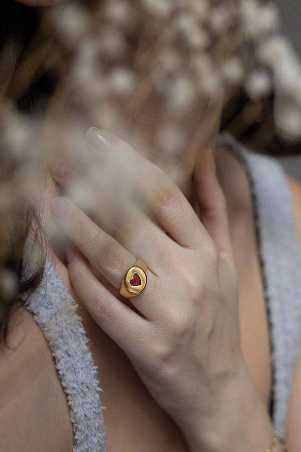 Red Heart Ring - Elinart