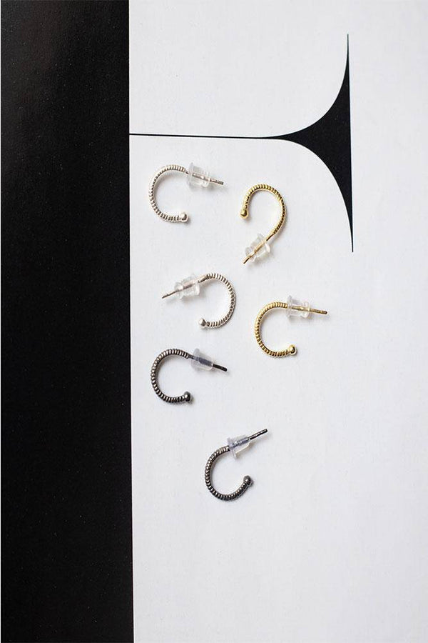 Tiny Curly Hoops Earrings 925° - Elinart