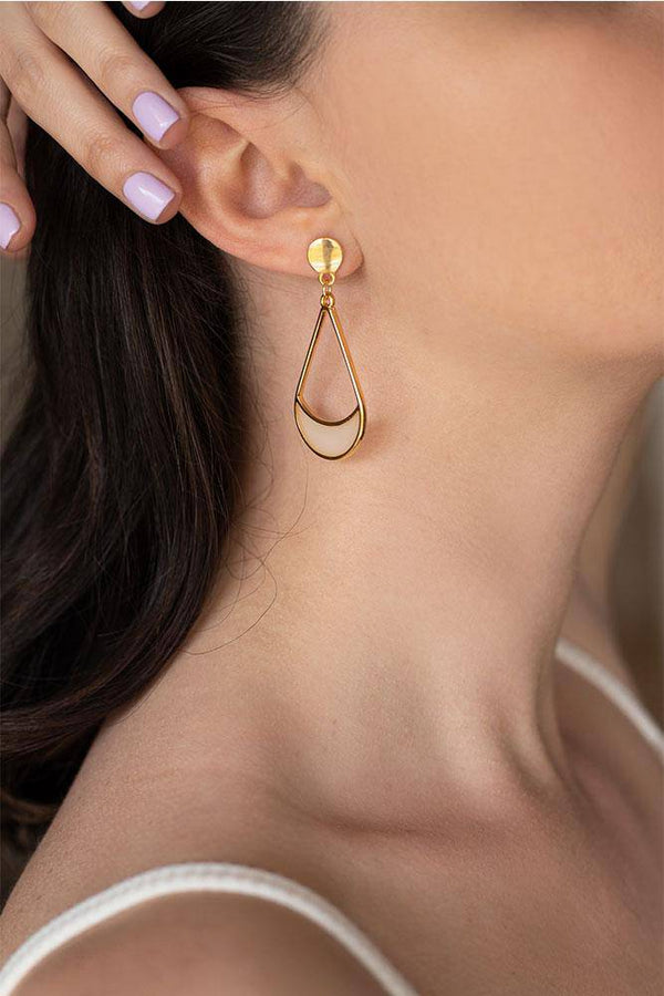 White Vitraux Earrings - Elinart