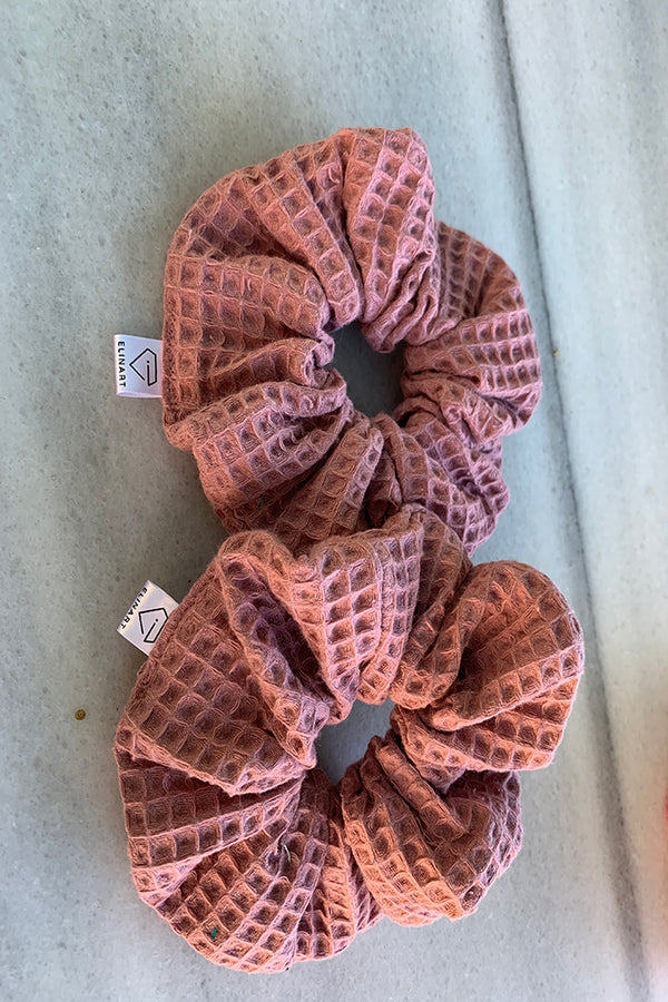 Χειροποίητο Scrunchie Πικέ Σάπιο Μήλο - Elinart