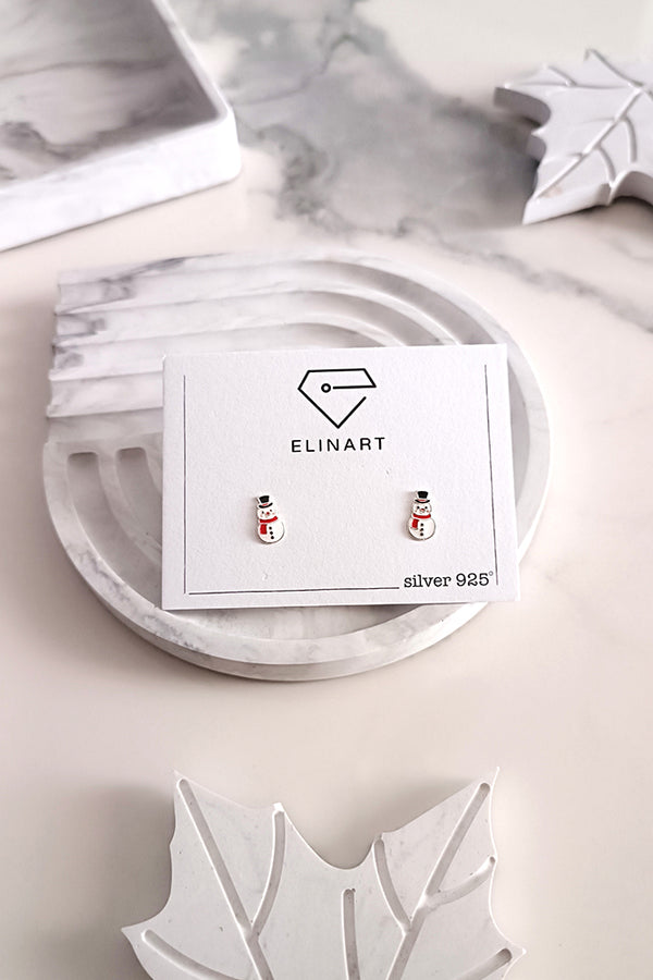 παιδικα-σκουλαρικια-χιονανθρωπος