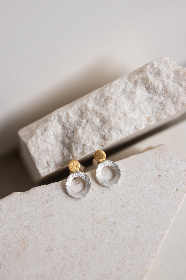 σκουλαρικια-διχρωμα-925