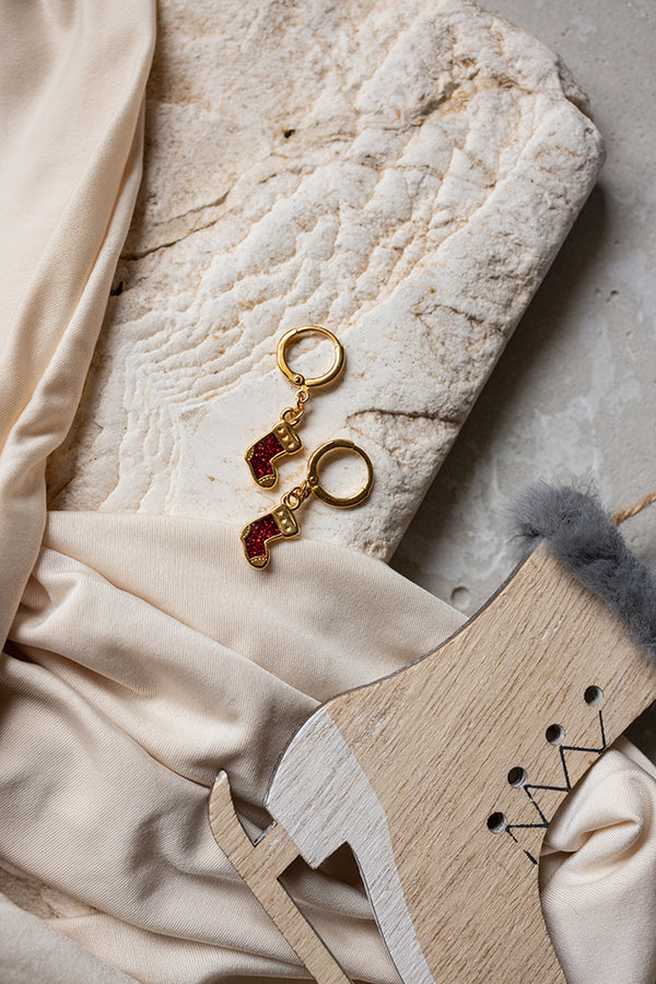 σκουλαρικια-χριστουγεννιάτικα-μπότα