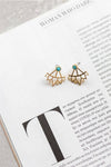 Lotus Ear Jackets Aqua - Elinart